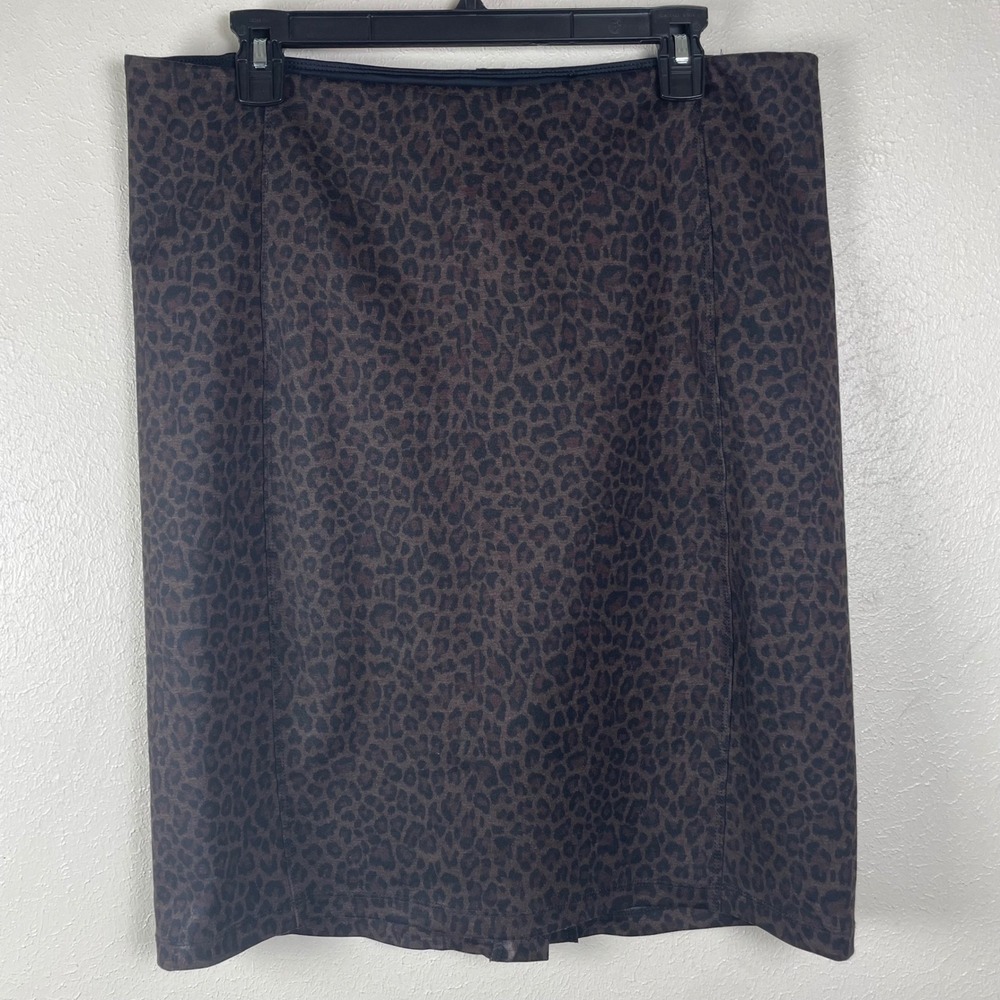 Liverpool Los Angeles‎ Cheetah Print Pencil Skirt Brown Black Plus 16W